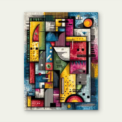 Abstract Modern Geometric Metal Print Ready to Hang 40x60cm Metal Print Ready to Hang
