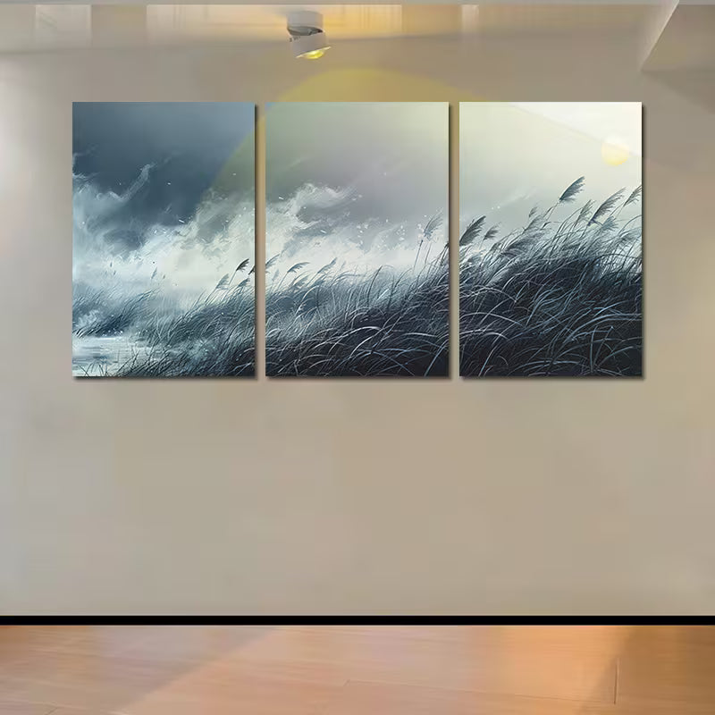 3pcs Crazy Grass Theme Wall Art Set Canvas Framed 50x70cm - High Quality Print 100% Australian Made Wall Canvas Ready to Hang - Bella Home Decor