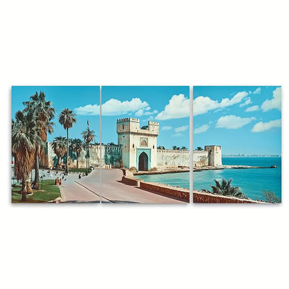 3pcs Vintage Algerian Metal Print Ready to Hang Art