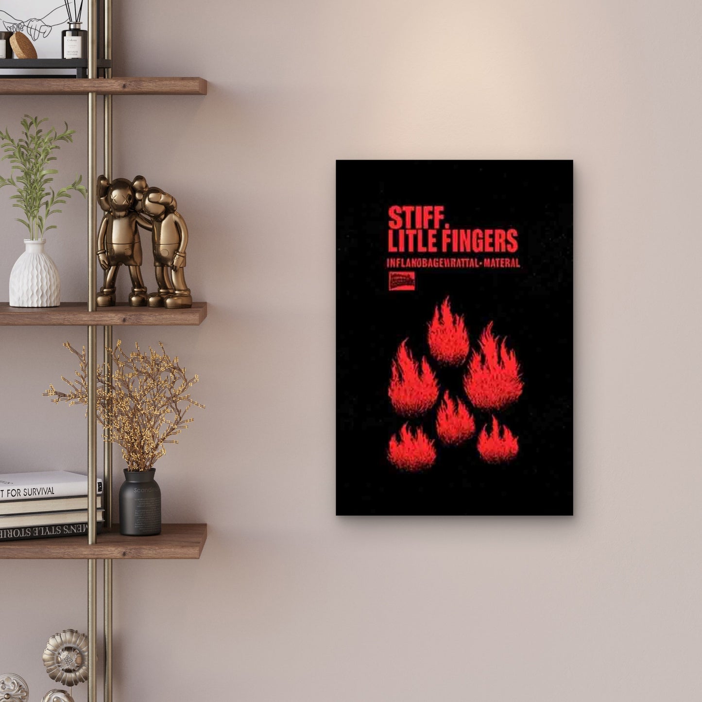 Burning Little Fingers Band Metal Print Ready to Hang
