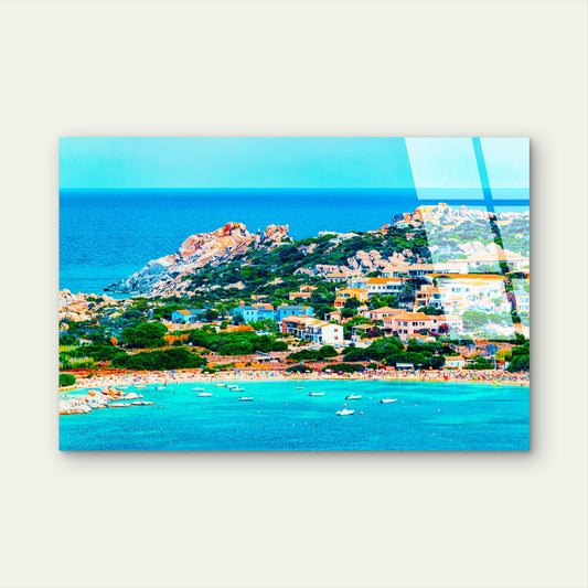 Mediterranean Coastal Beach Glass Printing Wall Art Australian Made Quality