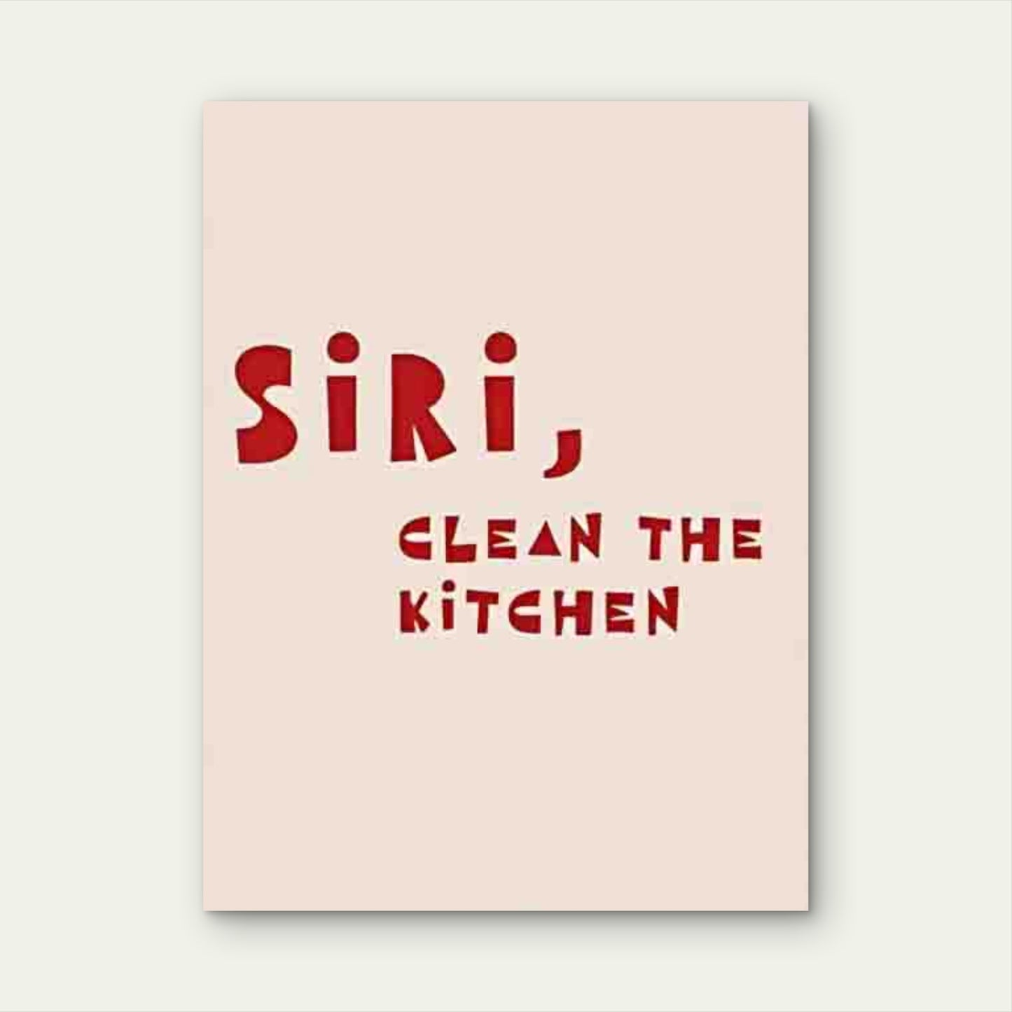 Clean the Kitchen 60x90cm Metal Print Ready to Hang