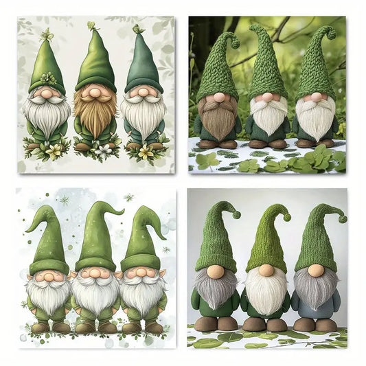 4pcs Patricks Da Picture Quality Texture TQ  Wall Art Canvas Framed