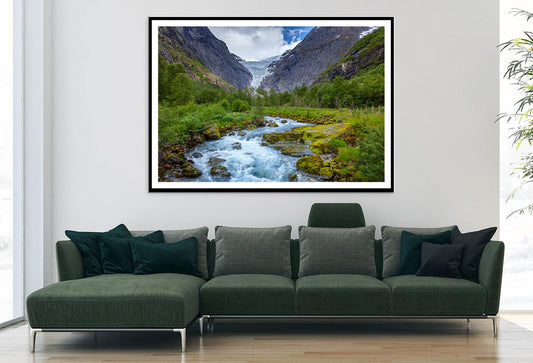 Rocky Mountains With Forest River Home Decor Premium Quality Poster Print Choose Your Sizes