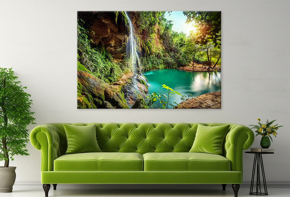 Waterfall and Greenery in Lebanon Wall Art Decor 100% Australian Made