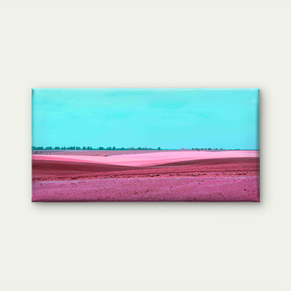 Vibrant Pink Hills Wall Art Canvas Office Home Room Framed 120x60cm
