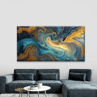 Abstract Swirling Designs Wall Art Canvas Office Home Room Framed 120x60cm