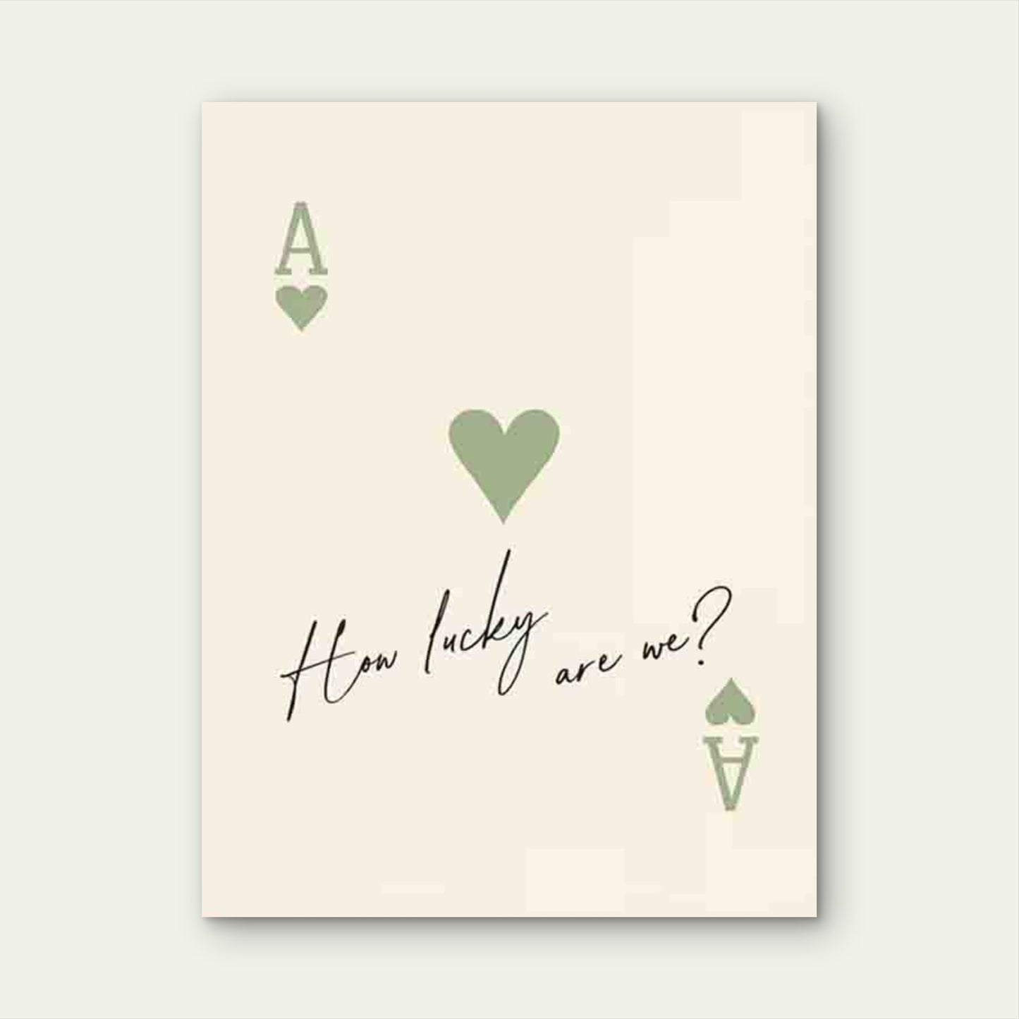 Retro Ace of Hearts 60x90cm Metal Print Ready to Hang - Bella Home Decor