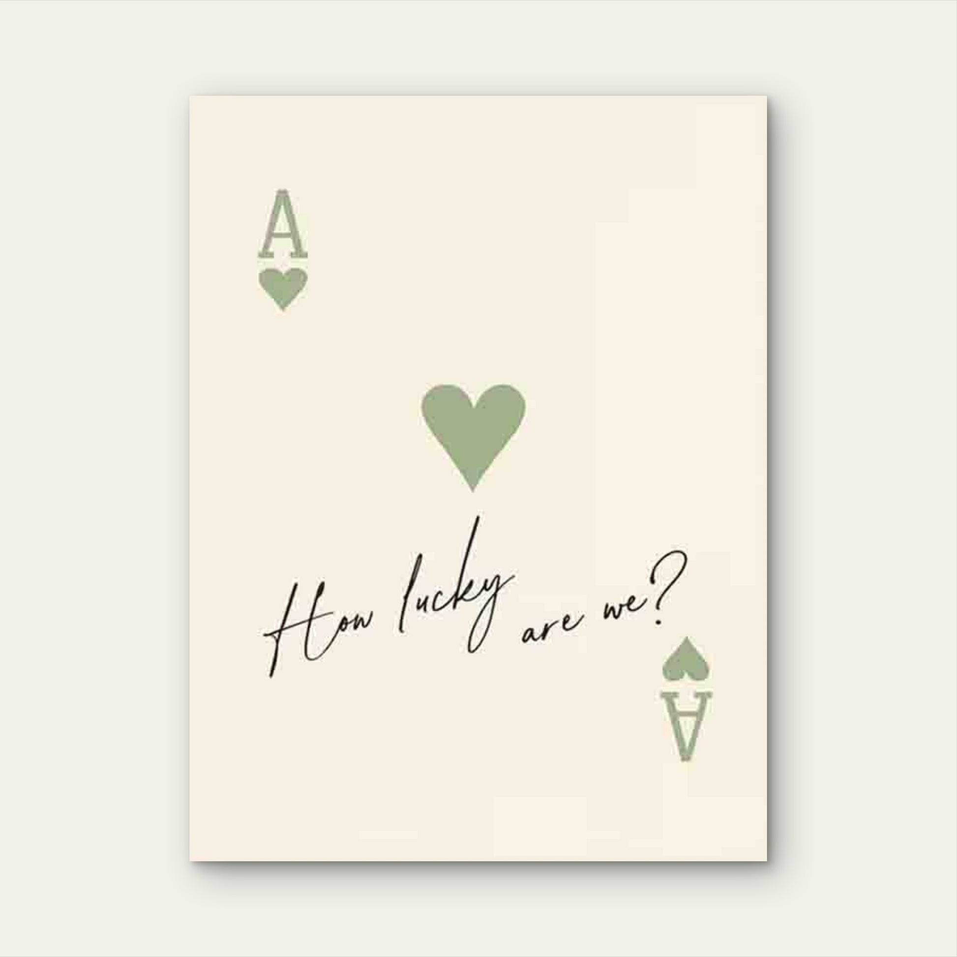 Retro Ace of Hearts 60x90cm Metal Print Ready to Hang - Bella Home Decor