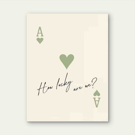 Retro Ace of Hearts 40x60cm Metal Print Ready to Hang