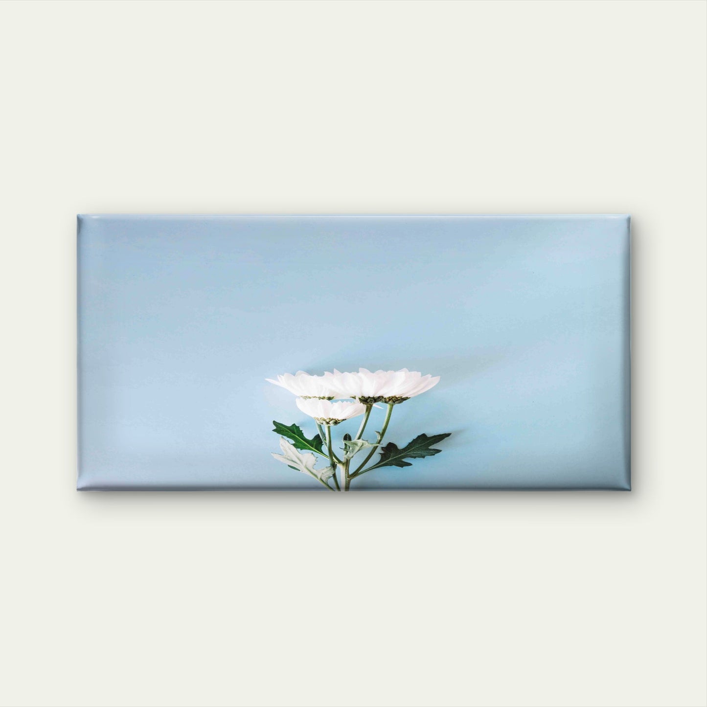 White Daisy Chrysanthemum Wall Art Canvas Office Home Room Framed 120x60cm