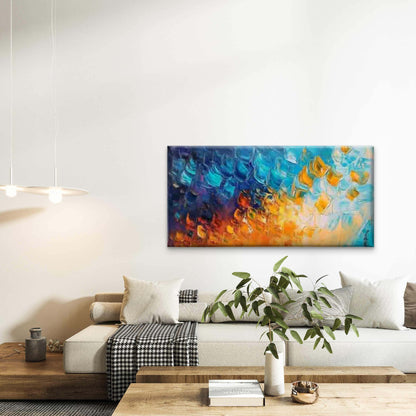 Abstract Geometric Brush Stroke Wall Art Canvas Office Home Room Framed 120x60cm - Bella Home Decor