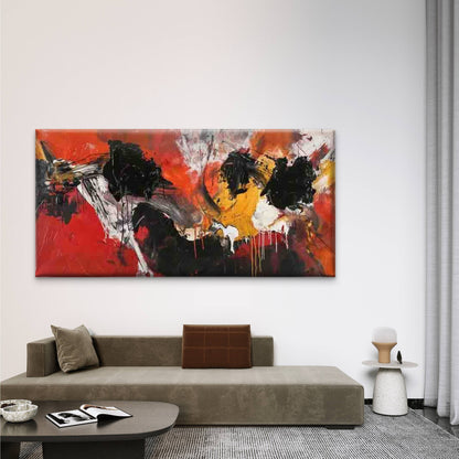Abstract Splash of Multicolor Wall Art Canvas Office Home Room Framed 120x60cm