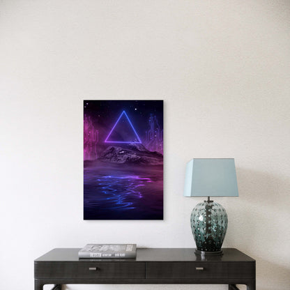 Futuristic Fantasy Night Landscape 60x90cm Metal Print Ready to Hang