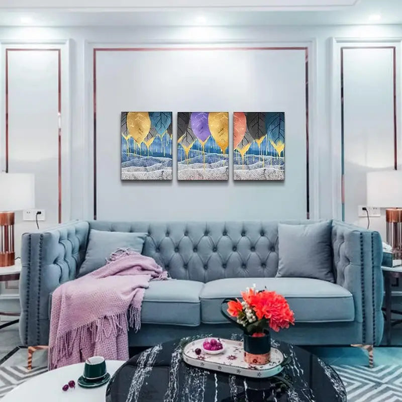 3pcs Boho & Fashion Decor  Metal Print Ready to Hang Art - Bella Home Decor