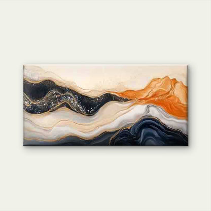 Elegant Waves Abstract Art Wall Art Canvas Office Home Room Framed 120x60cm