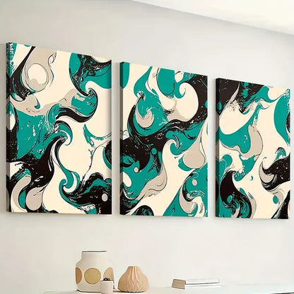 3pcs Modern Style Fashion Abstract Light Luxury Art Colorful Wall Art Set Canvas Unframed - High Quality Print 100% Australian Made Wall Canvas