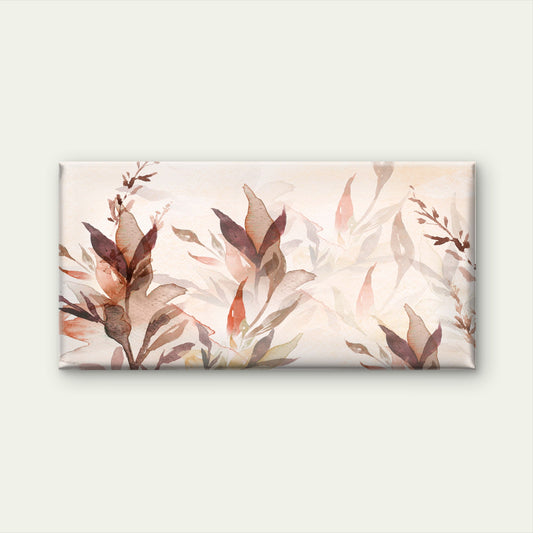 Whispering Plum Leaves Wall Art Canvas Office Home Room Framed 120x60cm