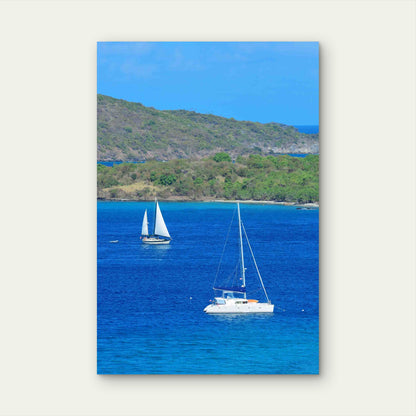 Vanuatu Sailing Boat Metal Print Ready to Hang