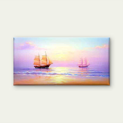 Sailing Sunset Seascape Wall Art Canvas Office Home Room Framed 120x60cm