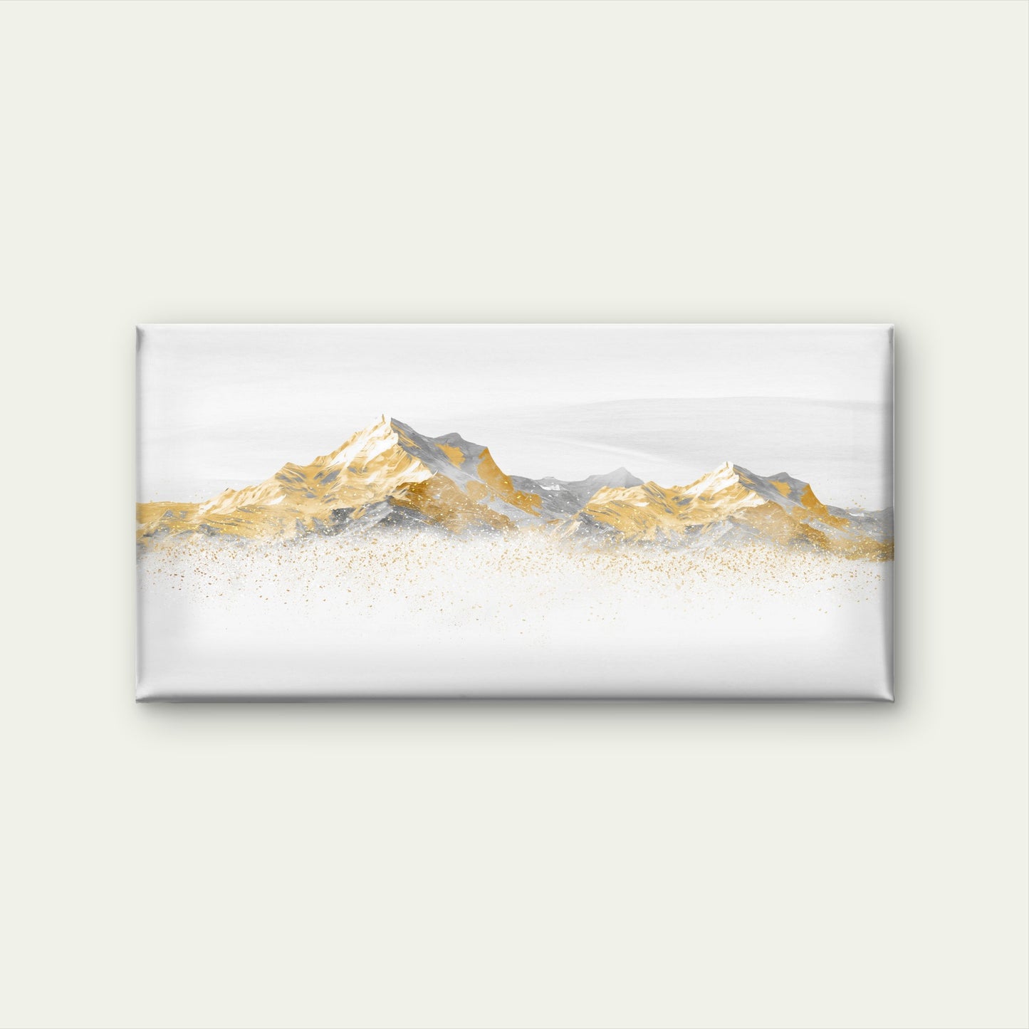 Abstract Gold Leaf Mountain Ridge Wall Art Canvas Office Home Framed 120x60cm