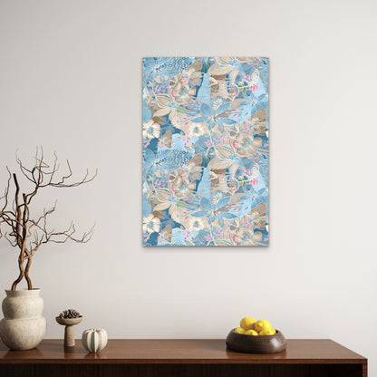 Elegant Whimsical Summer Garden Foliage 40x60cm Metal Print Ready to Hang