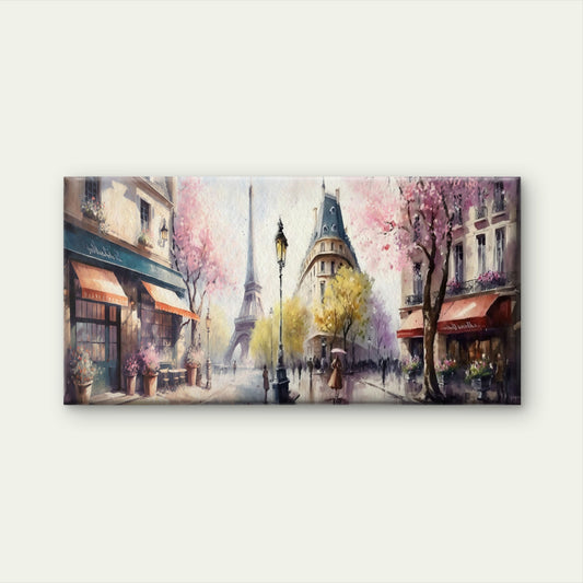 Modern Paris Eiffel Tower City Wall Art Canvas Office Home Room Framed 120x60cm