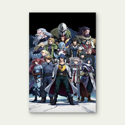 Anime Main Characters Group Metal Print Ready to Hang