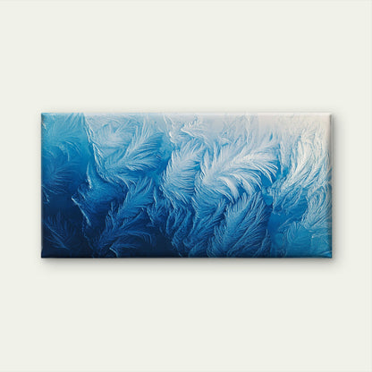 Dark Navy Ice Frost Crystal Wall Art Canvas Office Home Room Framed 120x60cm