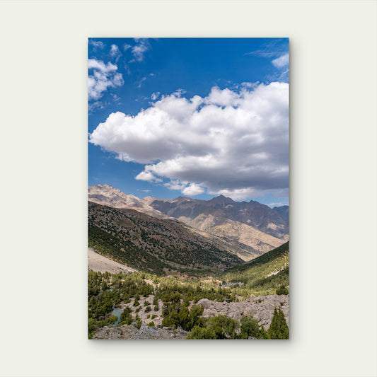 Tajikistan Fann Mountains Nature Vista 40x60cm Metal Print Ready to Hang