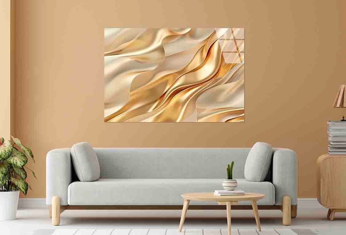 Elegant Satin Abstract Tempered Glass Printing Wall Art Australian Made Quality
