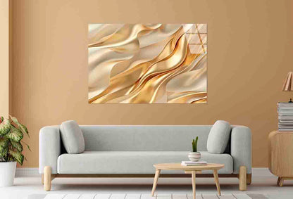 Elegant Satin Abstract Tempered Glass Printing Wall Art Australian Made Quality