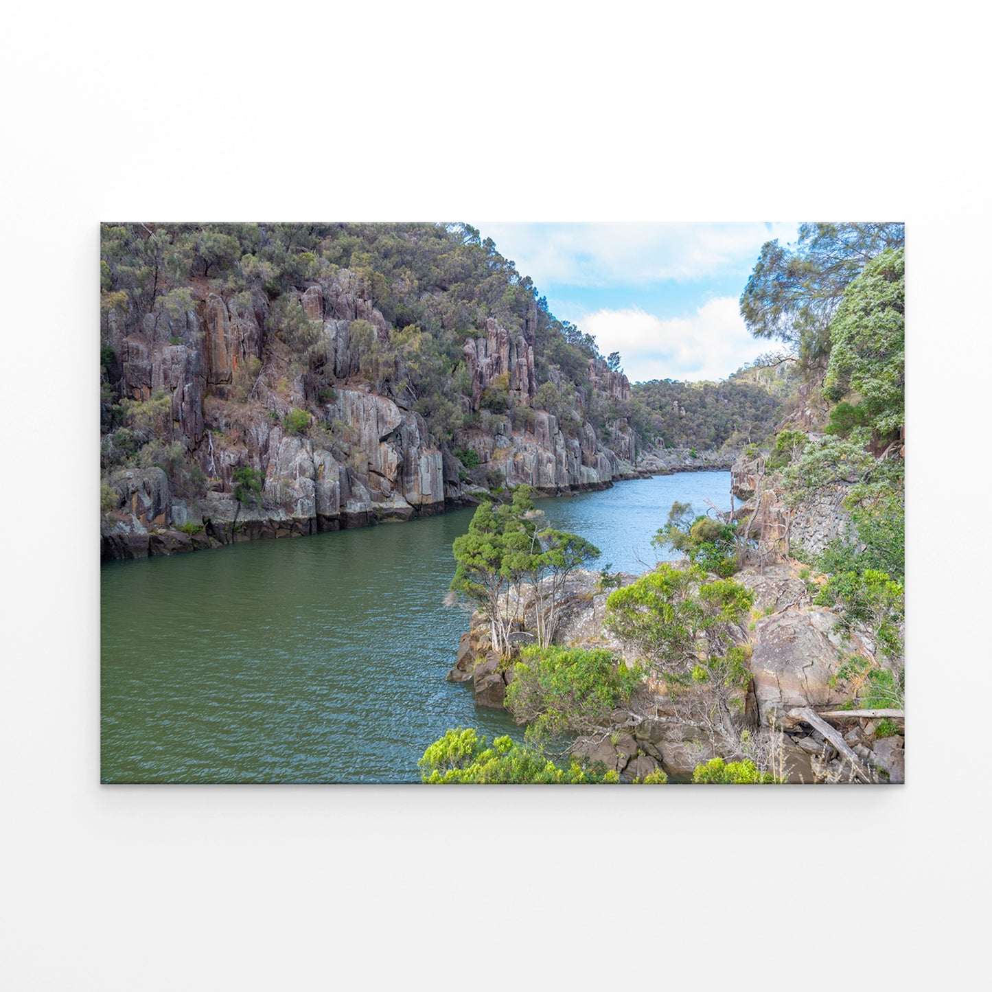 Scenic South Esk River Winding Through Cataract Gorge, Launceston, Australia Wall Art Decor 100% Australian Made
