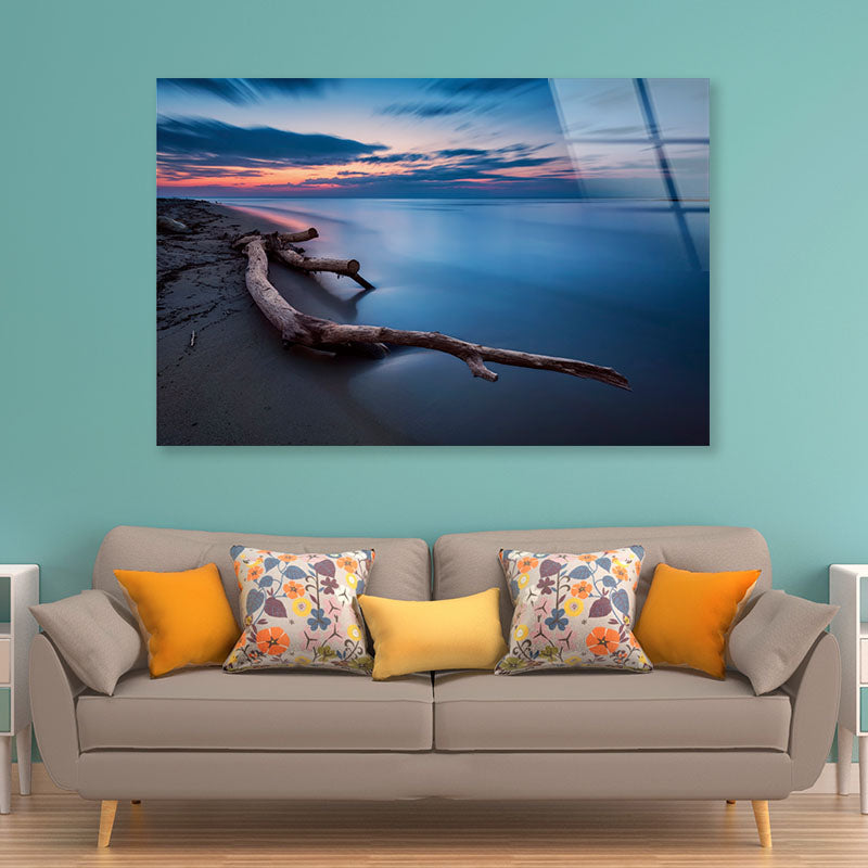 Blue Magic Long Exposure Acrylic Glass Print Tempered Glass Wall Art 100% Made in Australia Ready to Hang