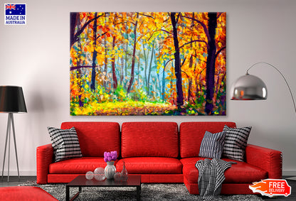 Autumn Forest Oil Painting Wall Art Limited Edition High Quality Print