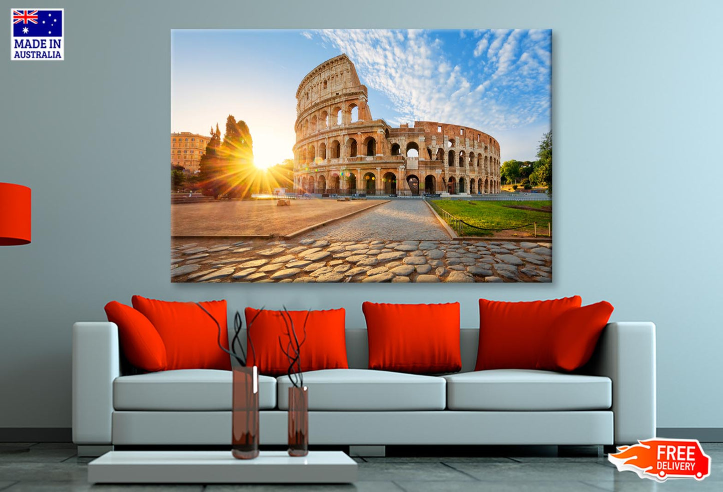 View Of Colosseum in Rome Wall Art Decor 100% Australian Made