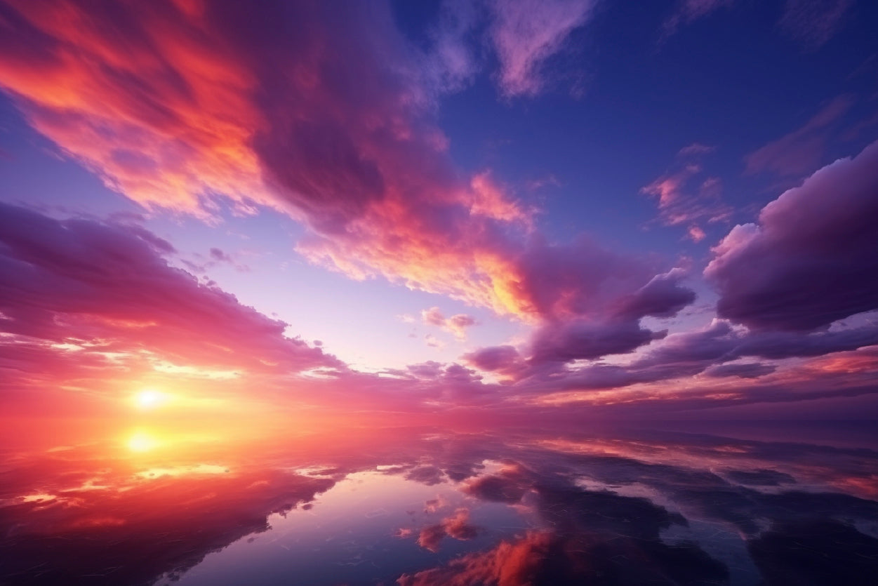 Beautiful Sunset Sky with Clouds Home Decor Premium Quality Poster Print Choose Your Sizes - Bella Home Decor