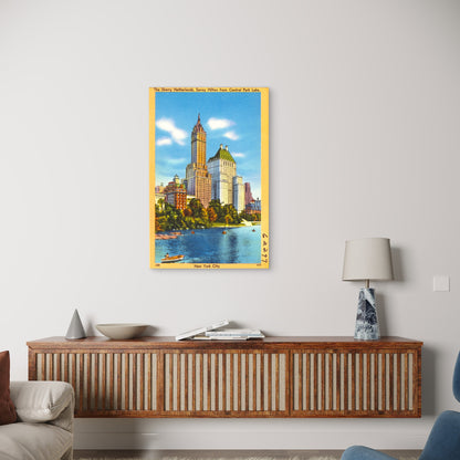 Vintage NYC Central Park Map USA 60x90cm Metal Print Ready to Hang