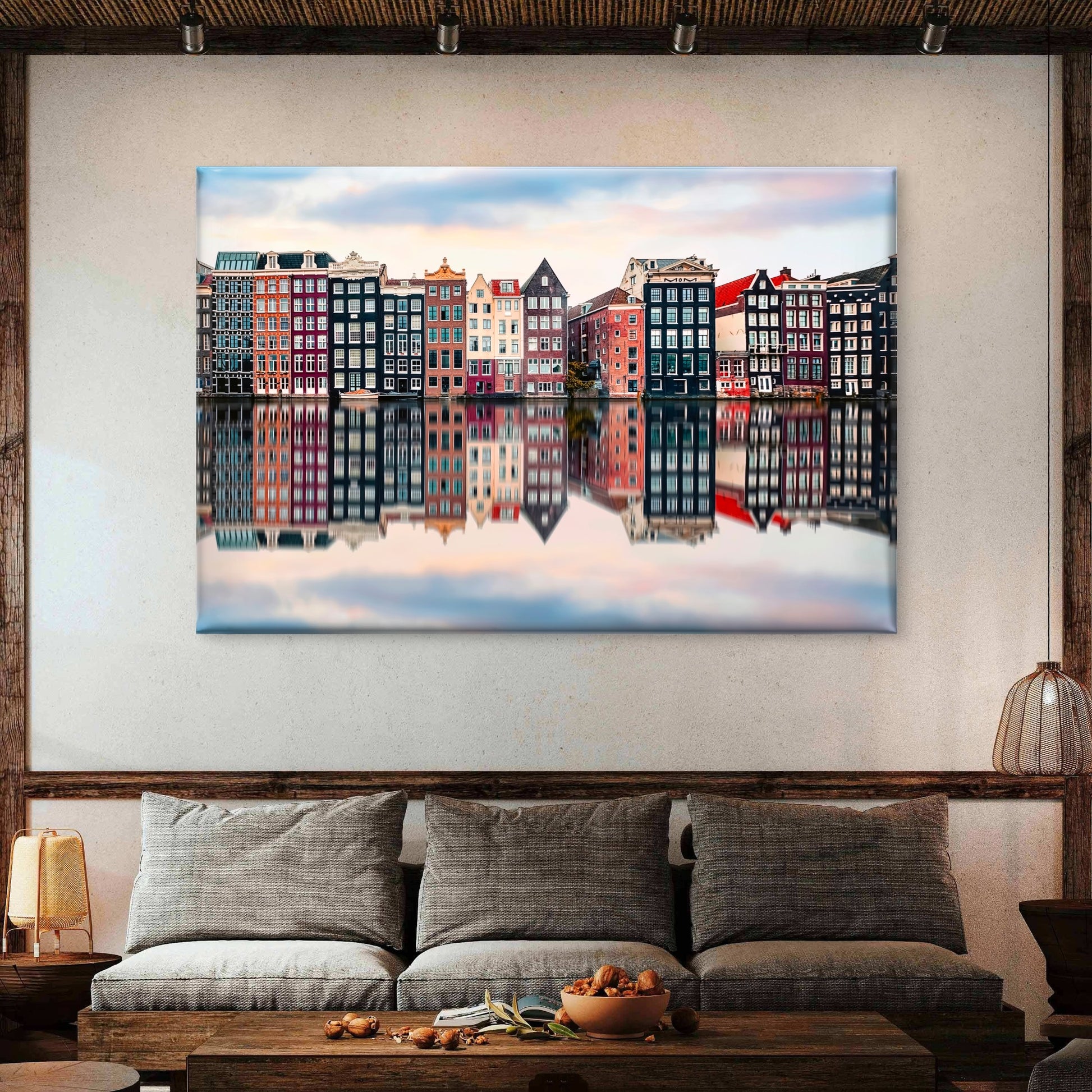 Amsterdam Netherlands Featuring Iconic Canal Houses Wall Art Decor 100% Australian Made - Bella Home Decor