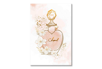 Elegant Gold Perfume Wall Art Limited Edition High Quality Print Stretched Canvas None