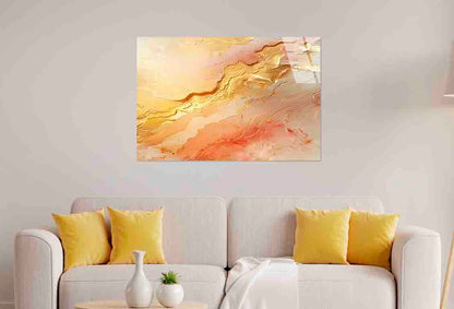 Dreamy Pastel Amber Tempered Glass Printing Wall Art Australian Made Quality