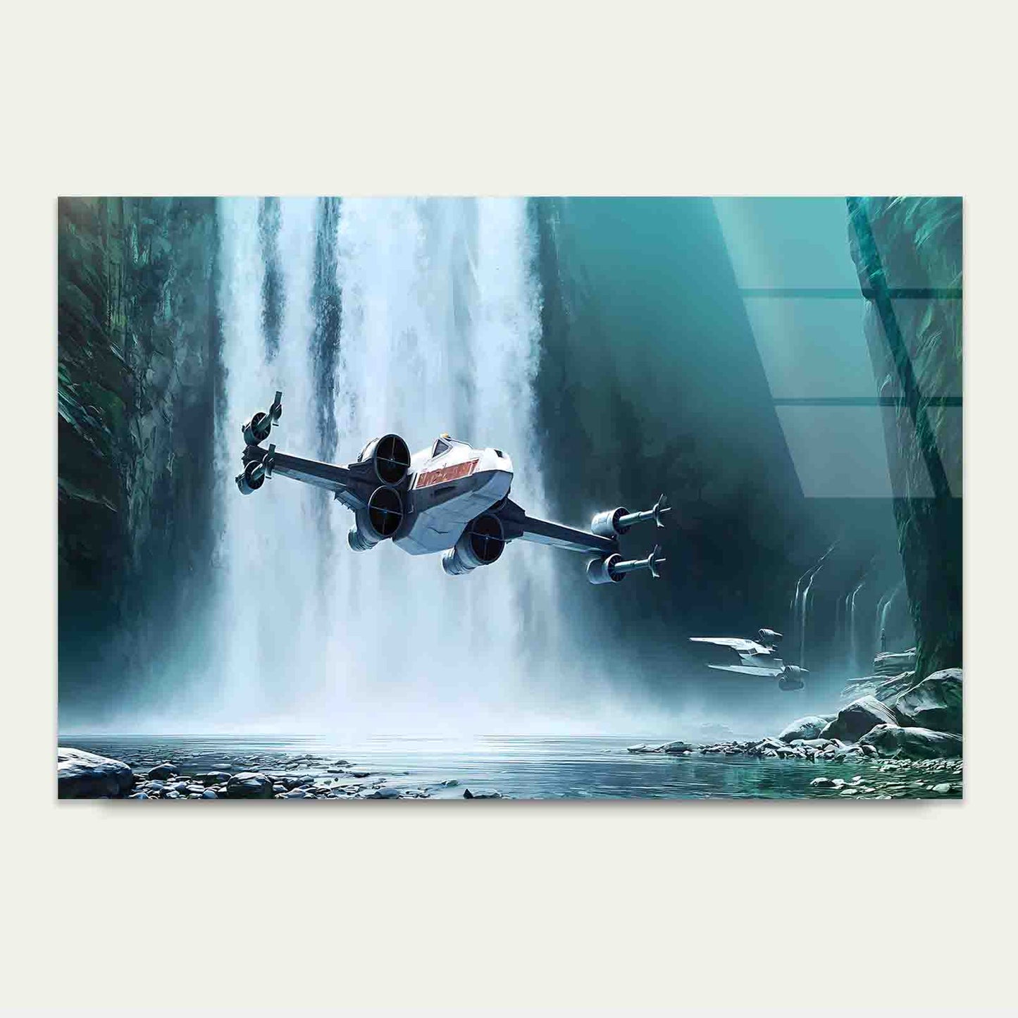 Misty Space Flight Tempered Glass Printing Wall Art Australian Made Quality