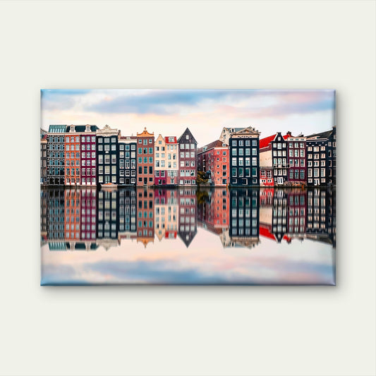 Amsterdam Netherlands Featuring Iconic Canal Houses Wall Art Decor 100% Australian Made - Bella Home Decor