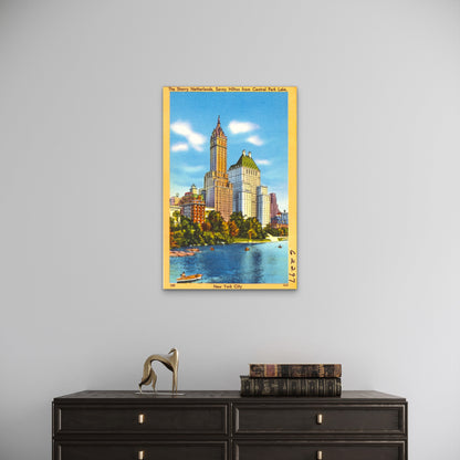 Vintage NYC Central Park Map USA 60x90cm Metal Print Ready to Hang