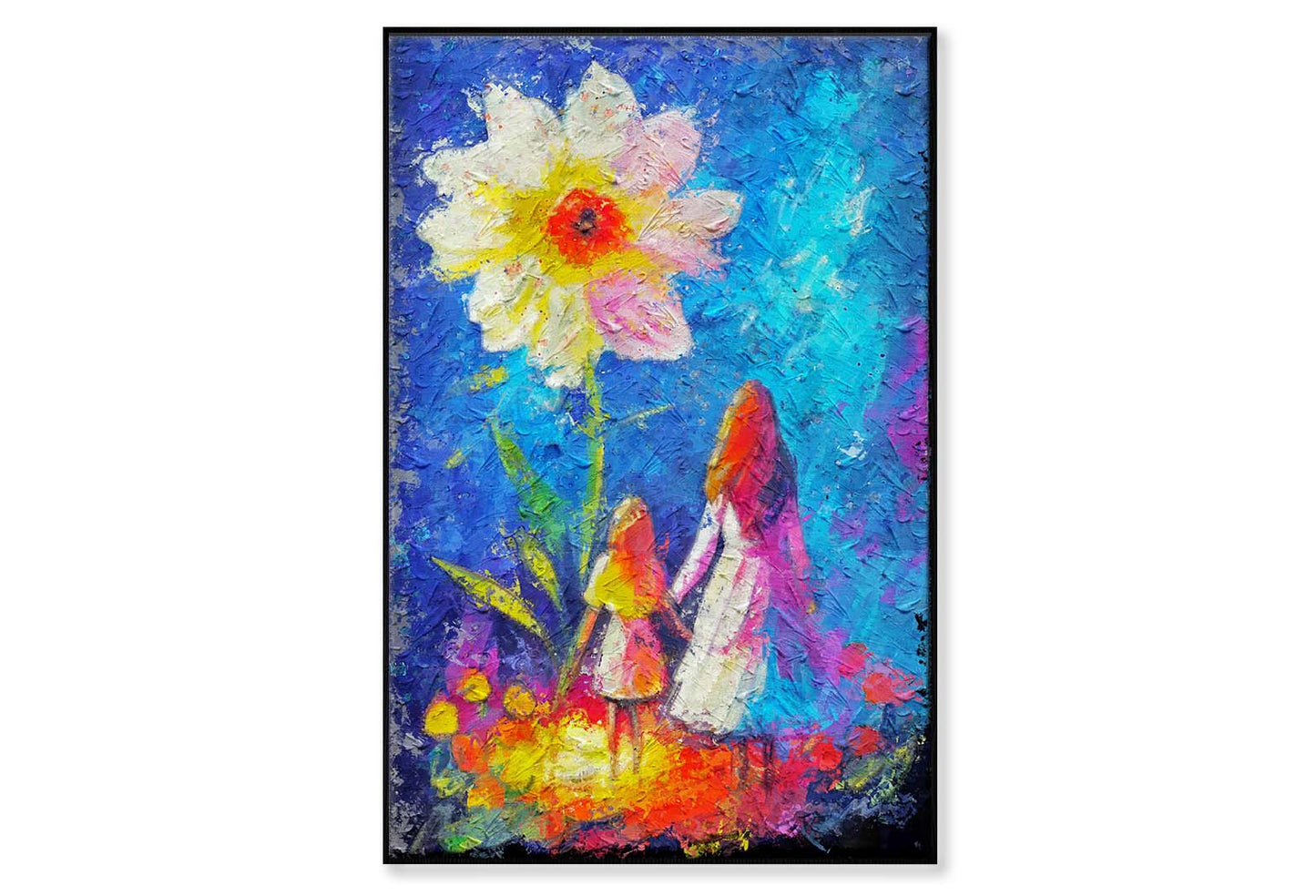 Glowing Flower, Little Girl and Woman Mom – Fairytale Wall Art Limited Edition High Quality Print