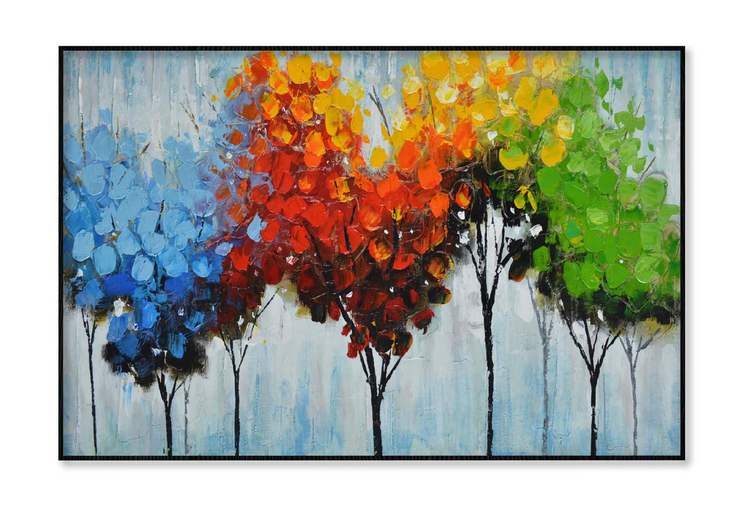 Romantic Colorful Heart-Shaped Tree Wall Art Limited Edition High Quality Print