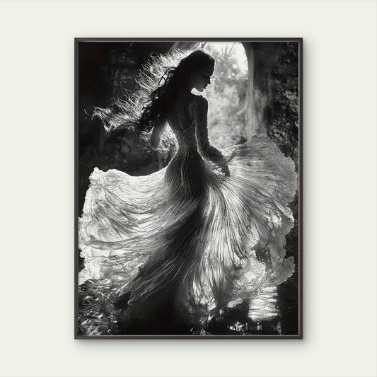 Elegant Black White Woman Silhouette Fashion Home Decor Premium Quality Poster Print Choose Your Sizes - Bella Home Decor