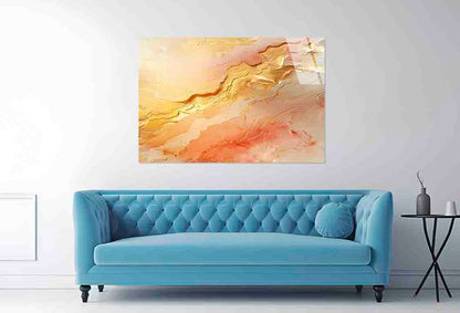 Dreamy Pastel Amber Tempered Glass Printing Wall Art Australian Made Quality