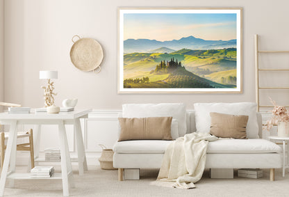 Hills, Trees, Mountains in Tuscany, Italy Home Decor Premium Quality Poster Print Choose Your Sizes - Bella Home Decor