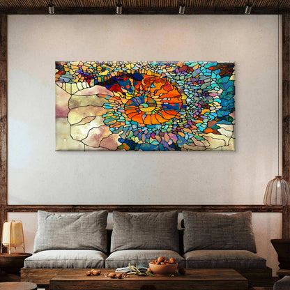 Colorful Nautilus Shell Motif Wall Art Canvas Office Home Room Framed 120x60cm - Bella Home Decor